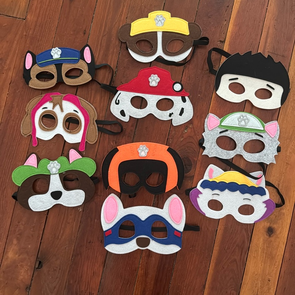 Set of 10 Paw Patrol Masks